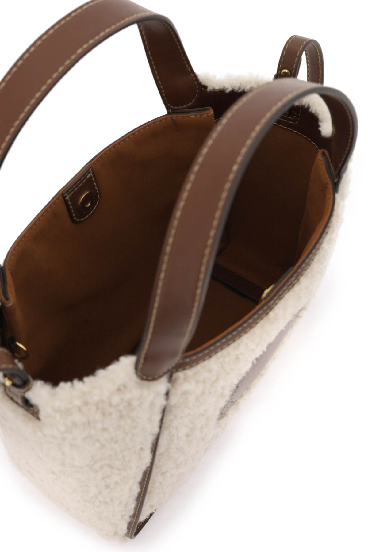 Shop Stella Mccartney Tedyd Crossbody Bag In Beige,brown