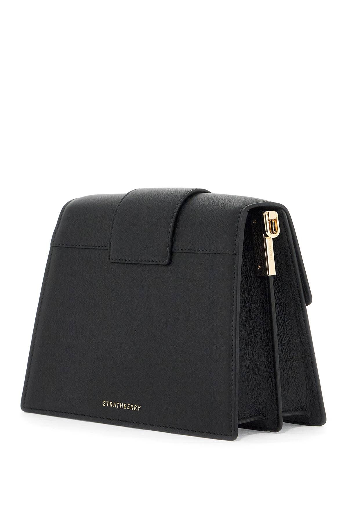 Shop Strathberry Box Crescent Bag In Black