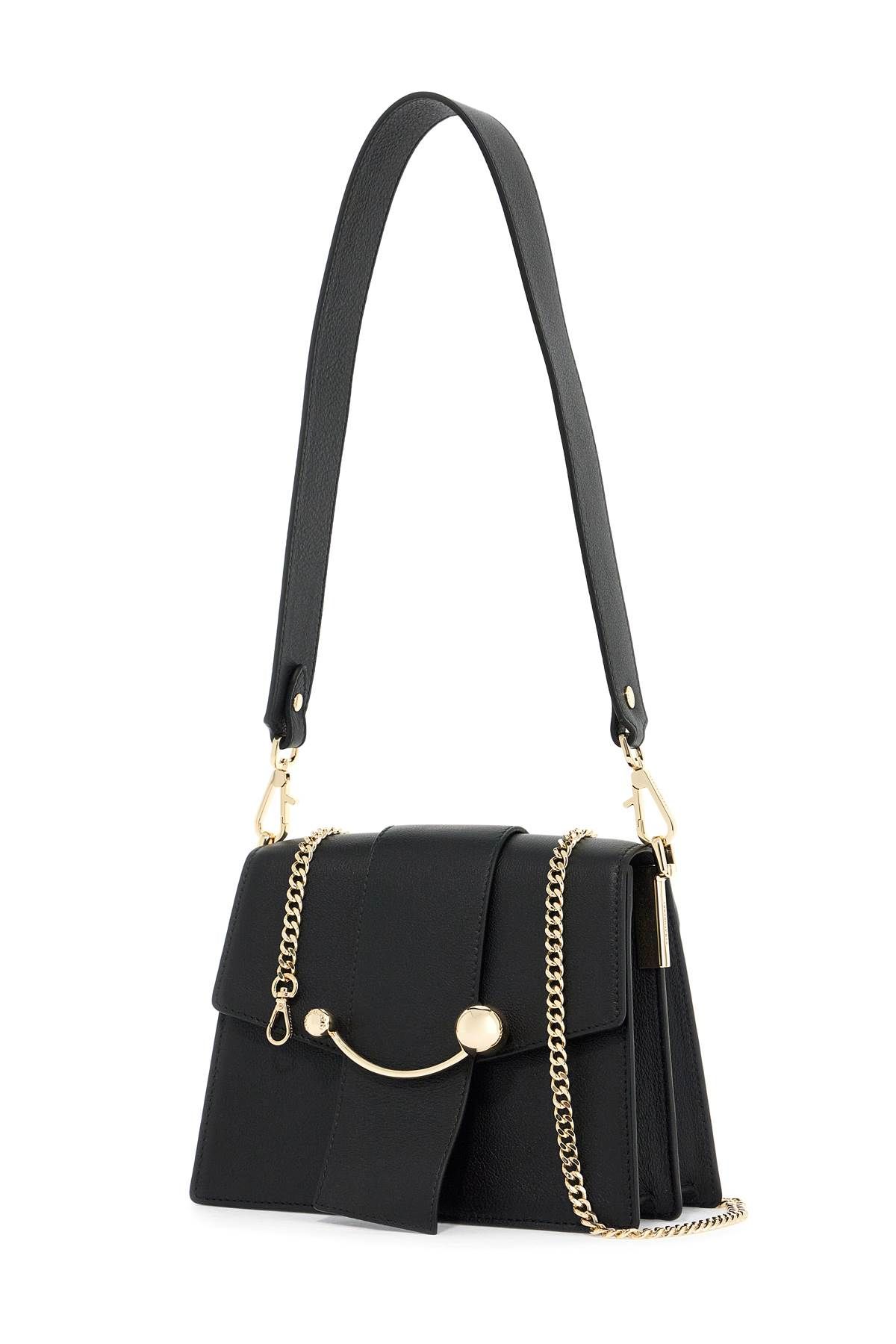 Shop Strathberry Box Crescent Bag In Black