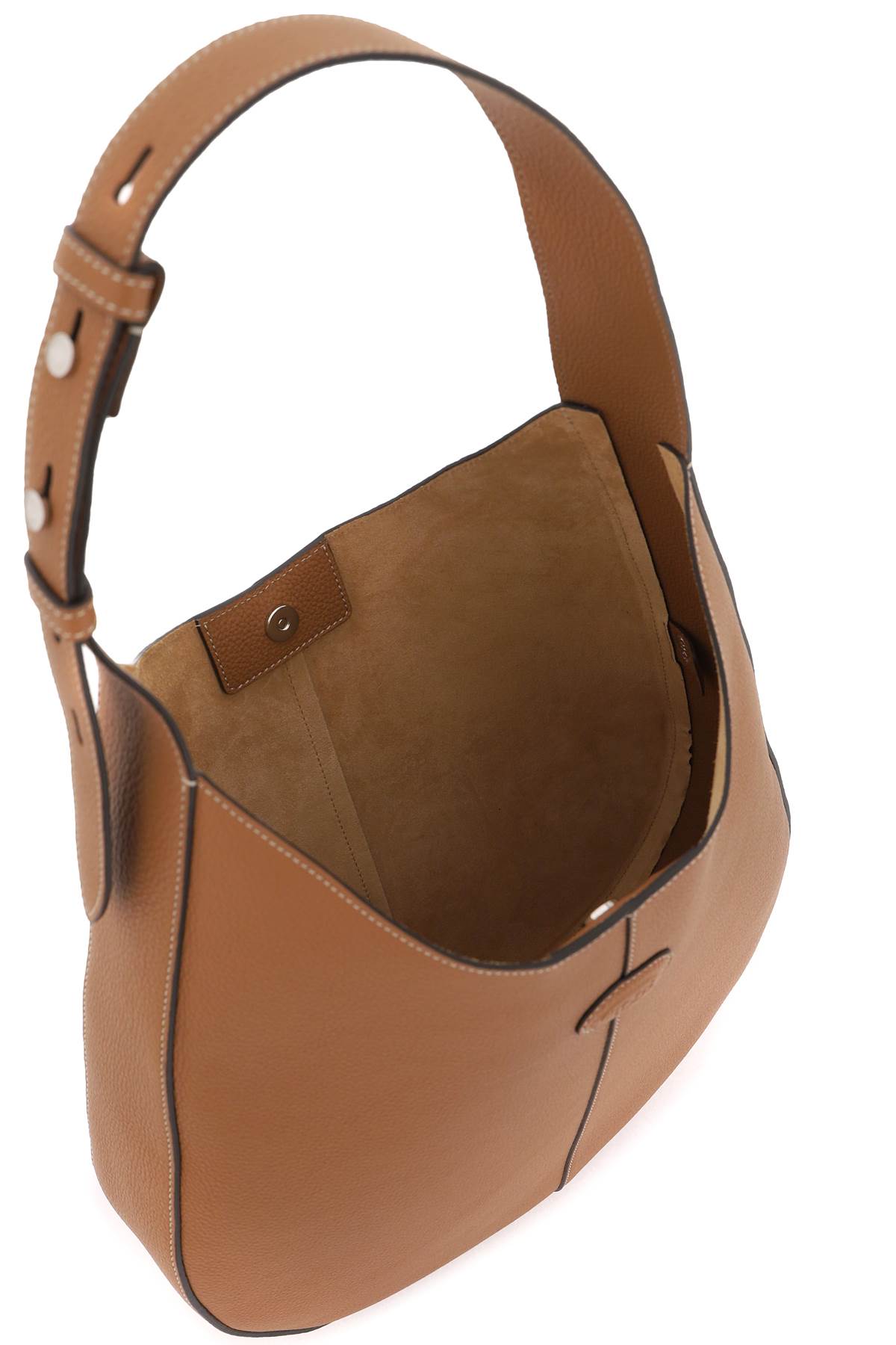 Shop Tod's Hobo Shoulder Bag In Brown