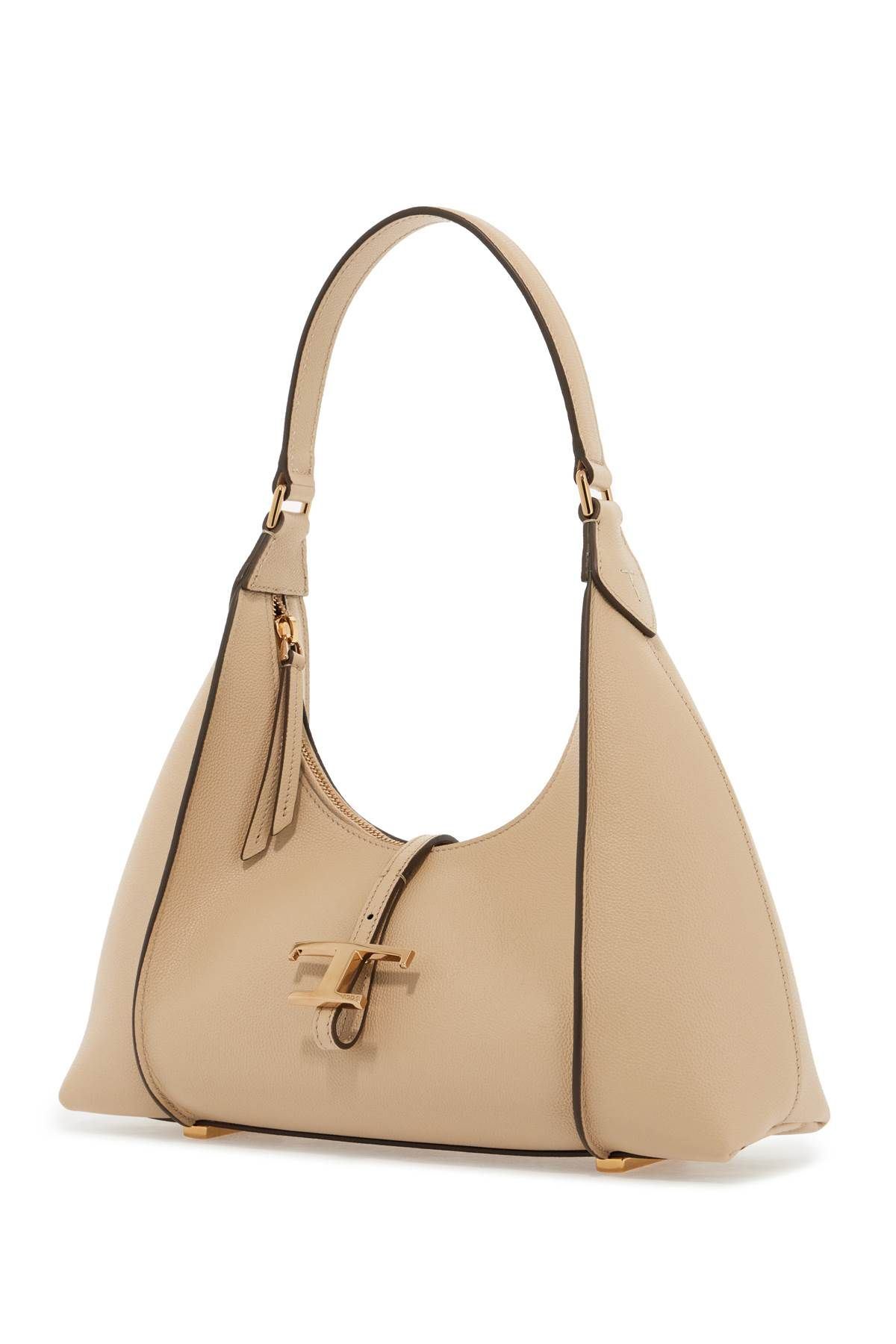 Shop Tod's T Timeless Shoulder Bag In Beige