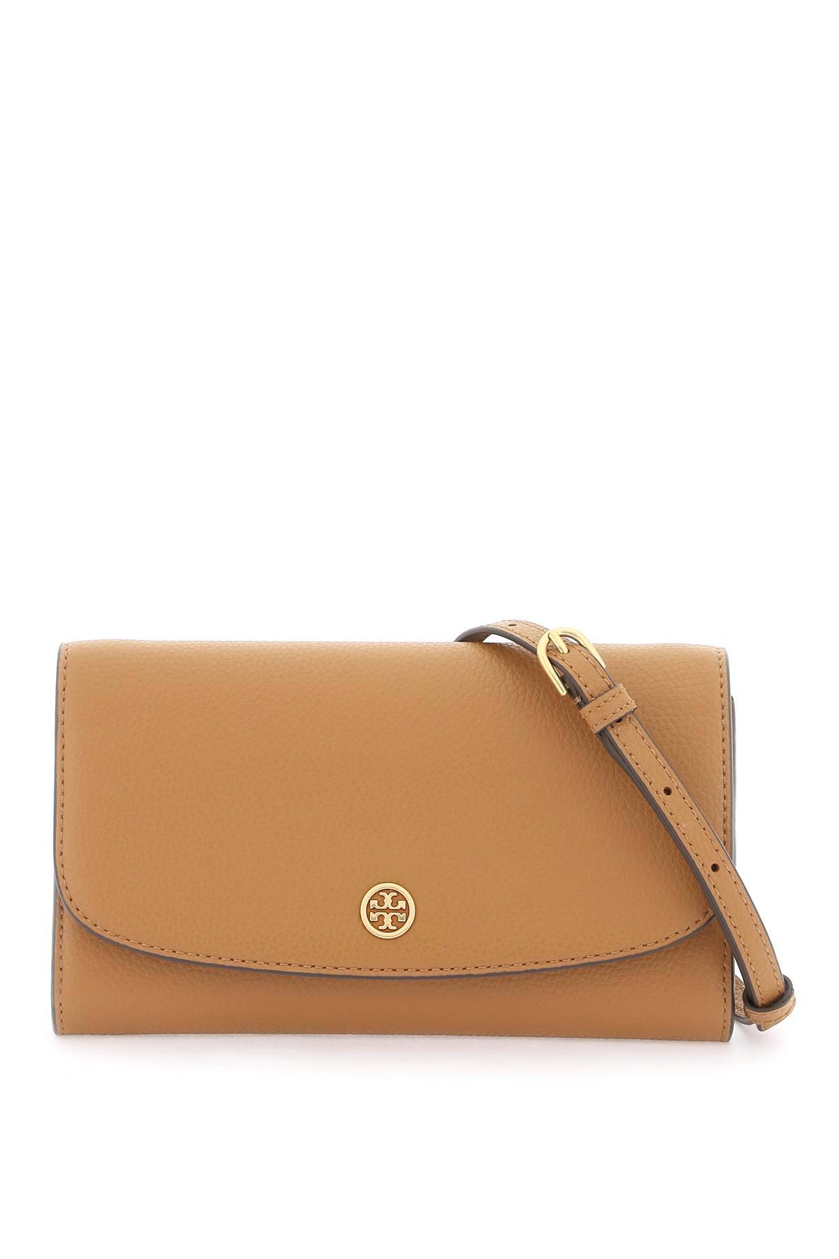 Tory Burch Mini Robinson Shoulder Bag With Strap In Brown