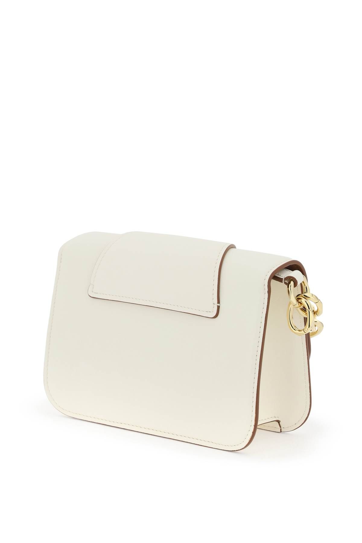 Shop Valentino Small Vlogo O'clock Shoulder Bag In White