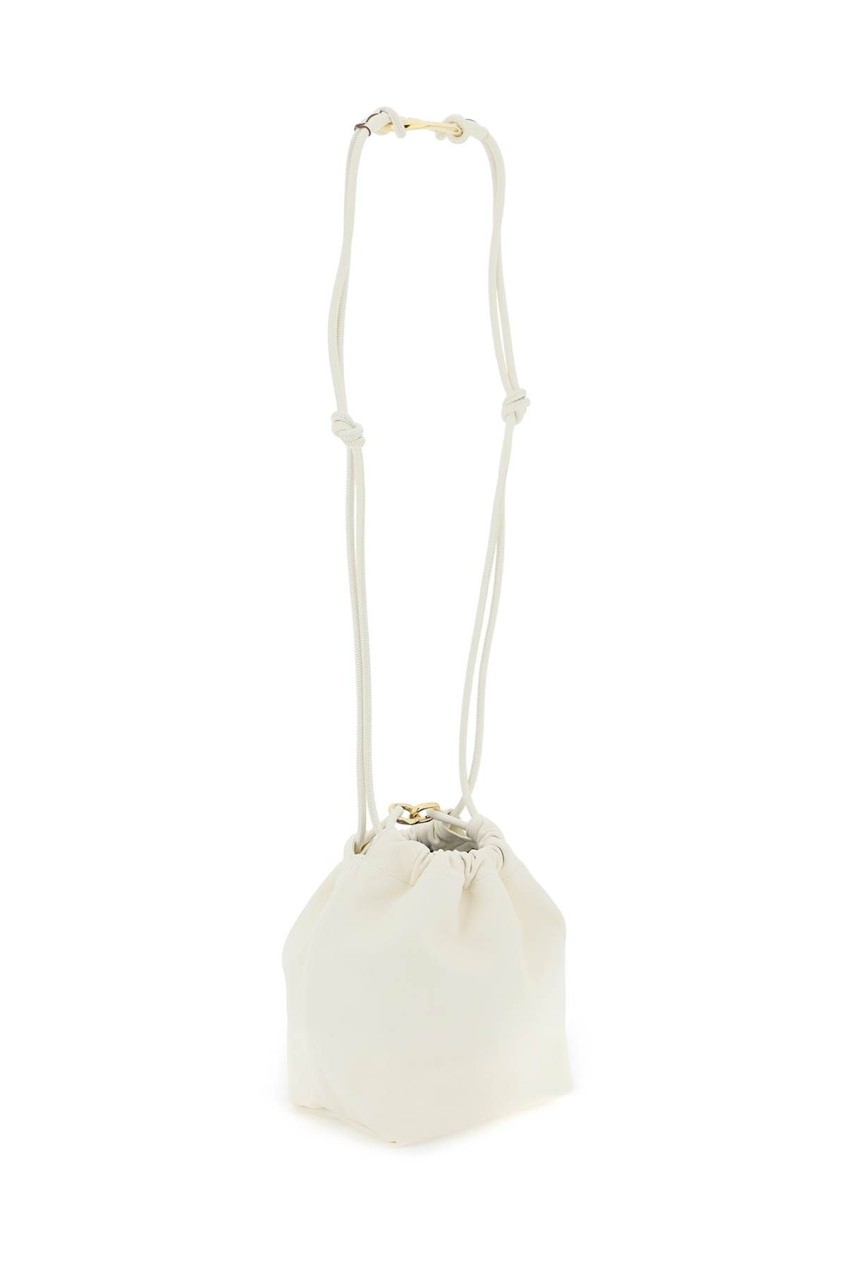 Shop Valentino Vlogo Pouf Bucket Bag With In White