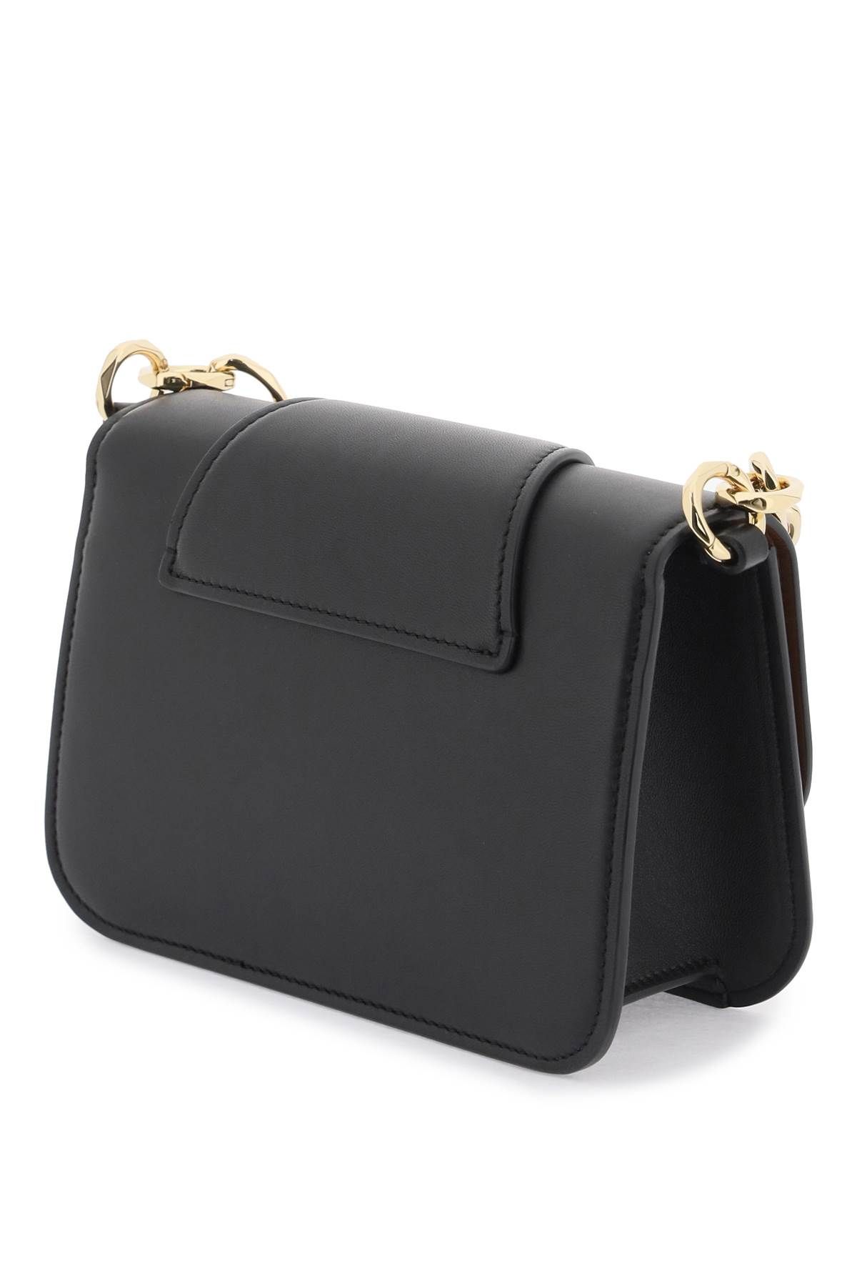 Shop Valentino Small Vlogo O'clock Shoulder Bag In Black