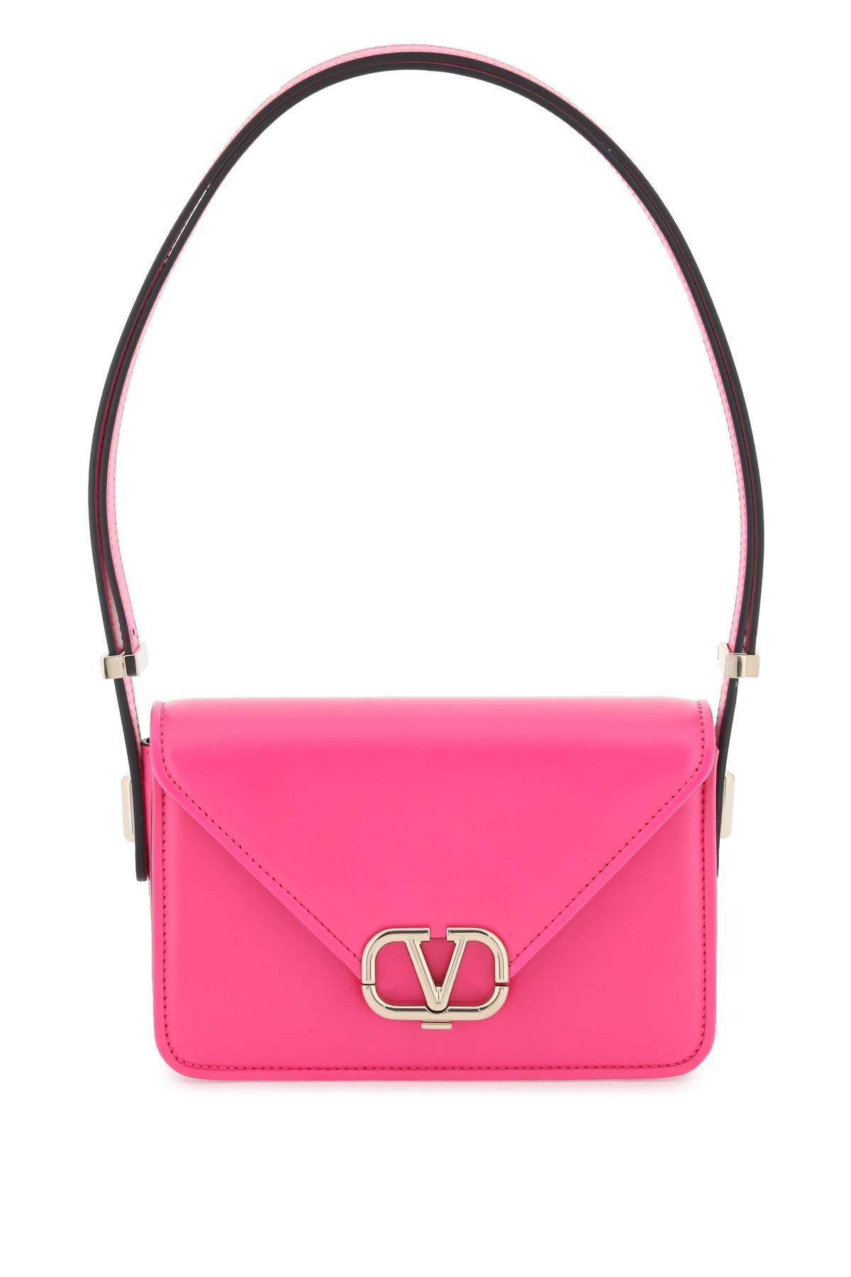 Shop Valentino Small Shoulder Letter Bag In Fuchsia