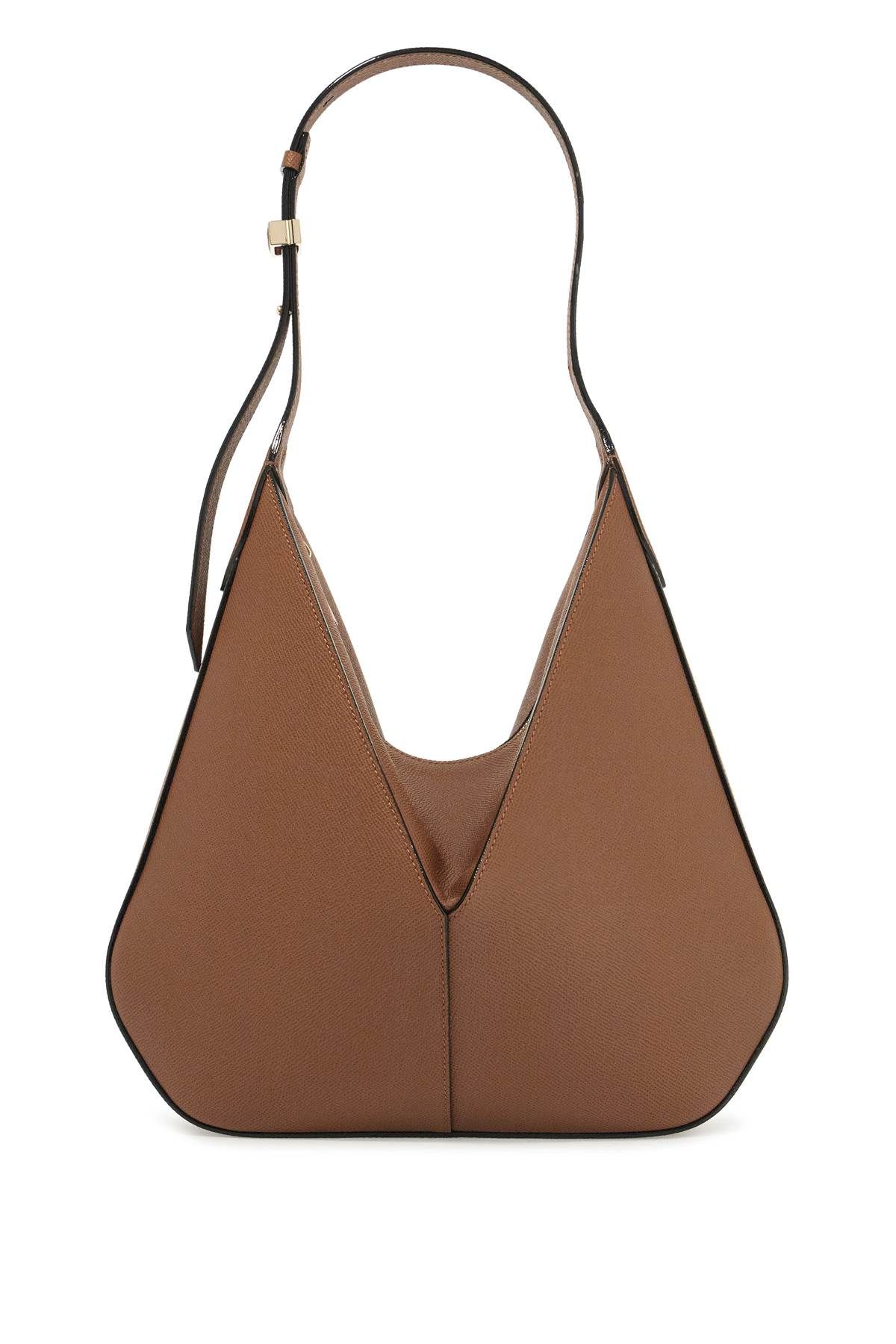 Shop Valextra Hobo Vivi Hand In Brown