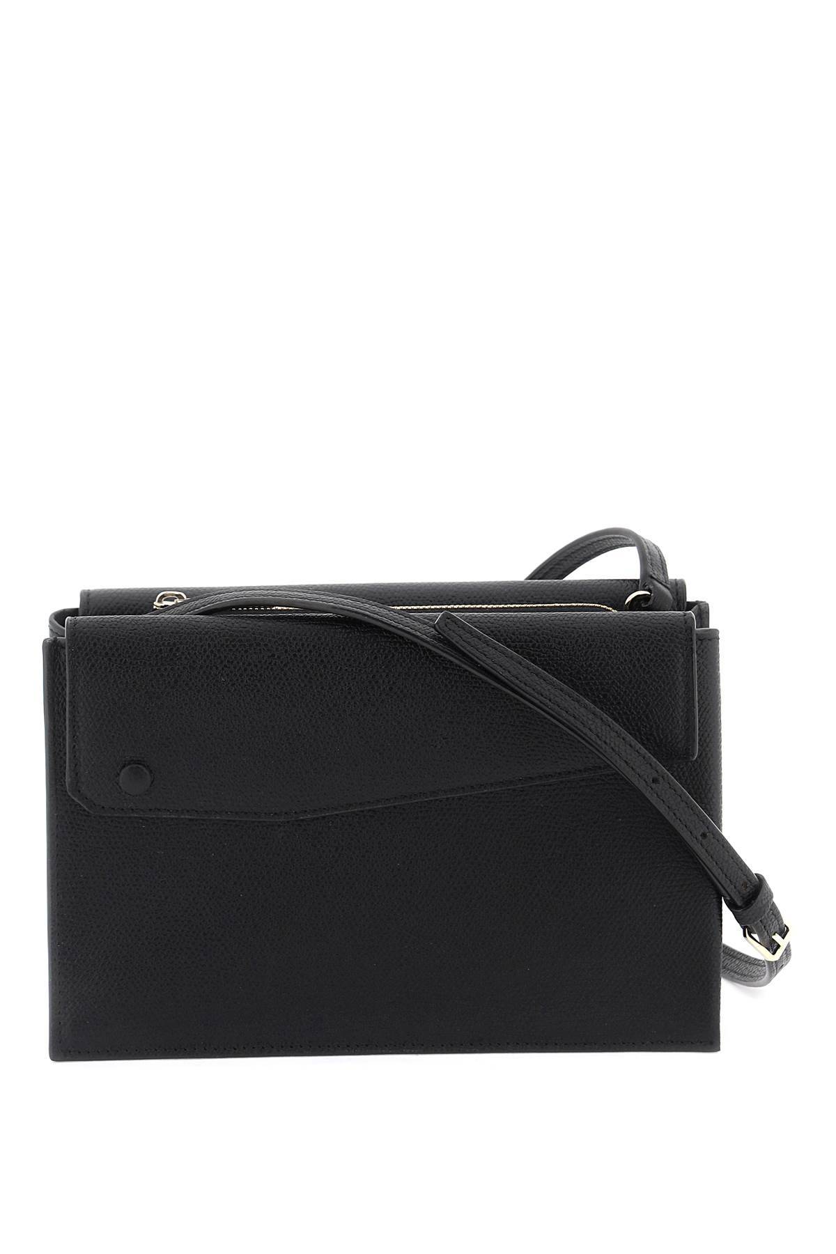 Valextra Pocket Slim Crossbody Bag In Black