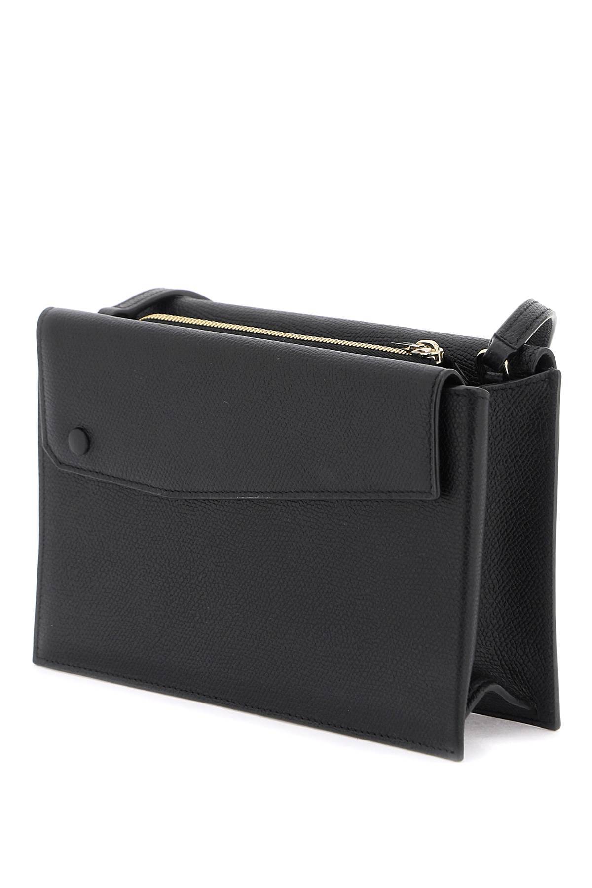 Shop Valextra Pocket Slim Crossbody Bag In Black