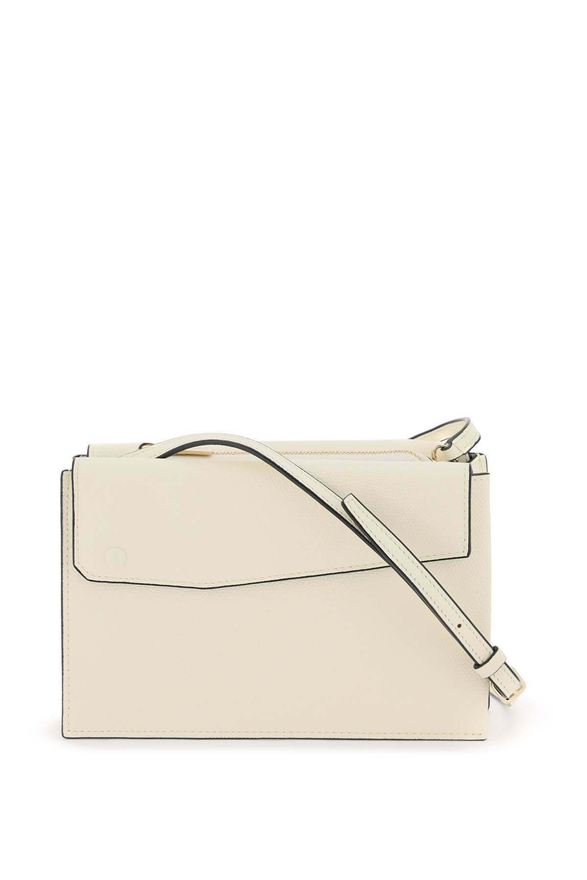 Shop Valextra Pocket Slim Crossbody Bag In White