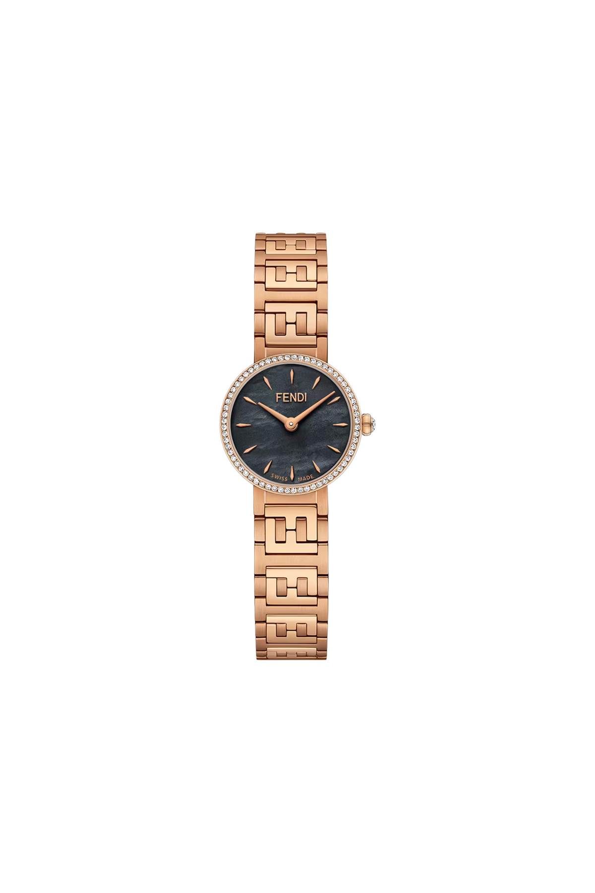Shop Fendi Forever Watch Time In Gold
