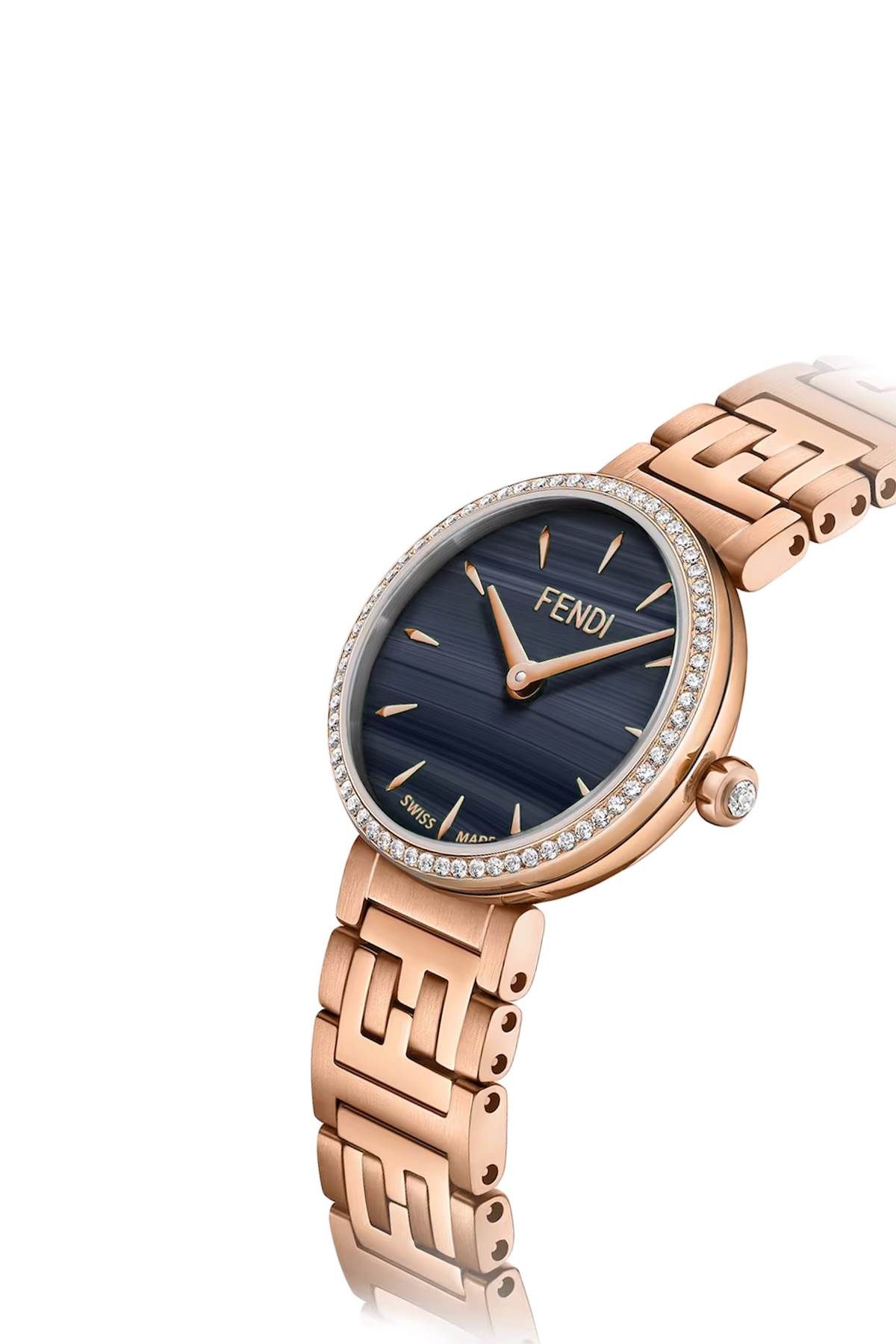 Shop Fendi Forever Watch Time In Gold