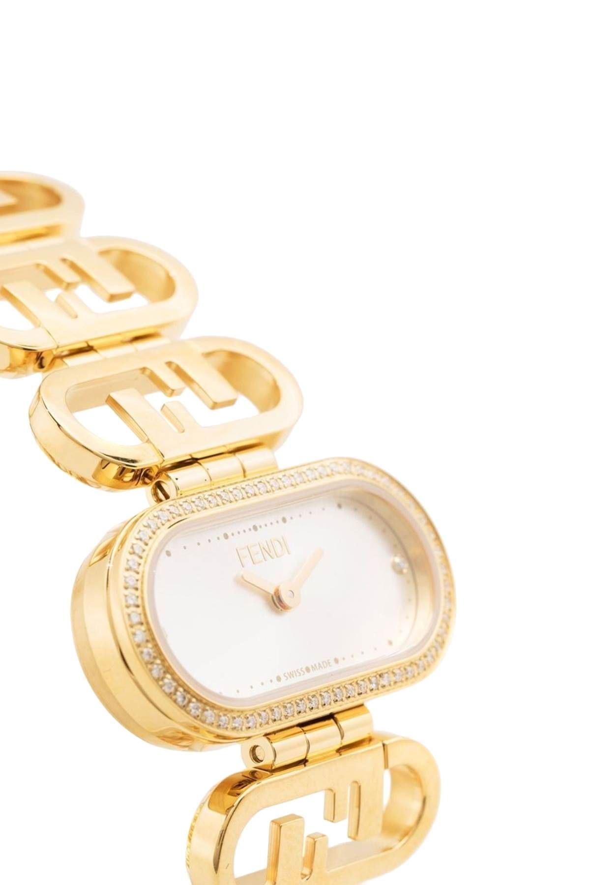 Shop Fendi O'lock Horizontal Watch In Gold