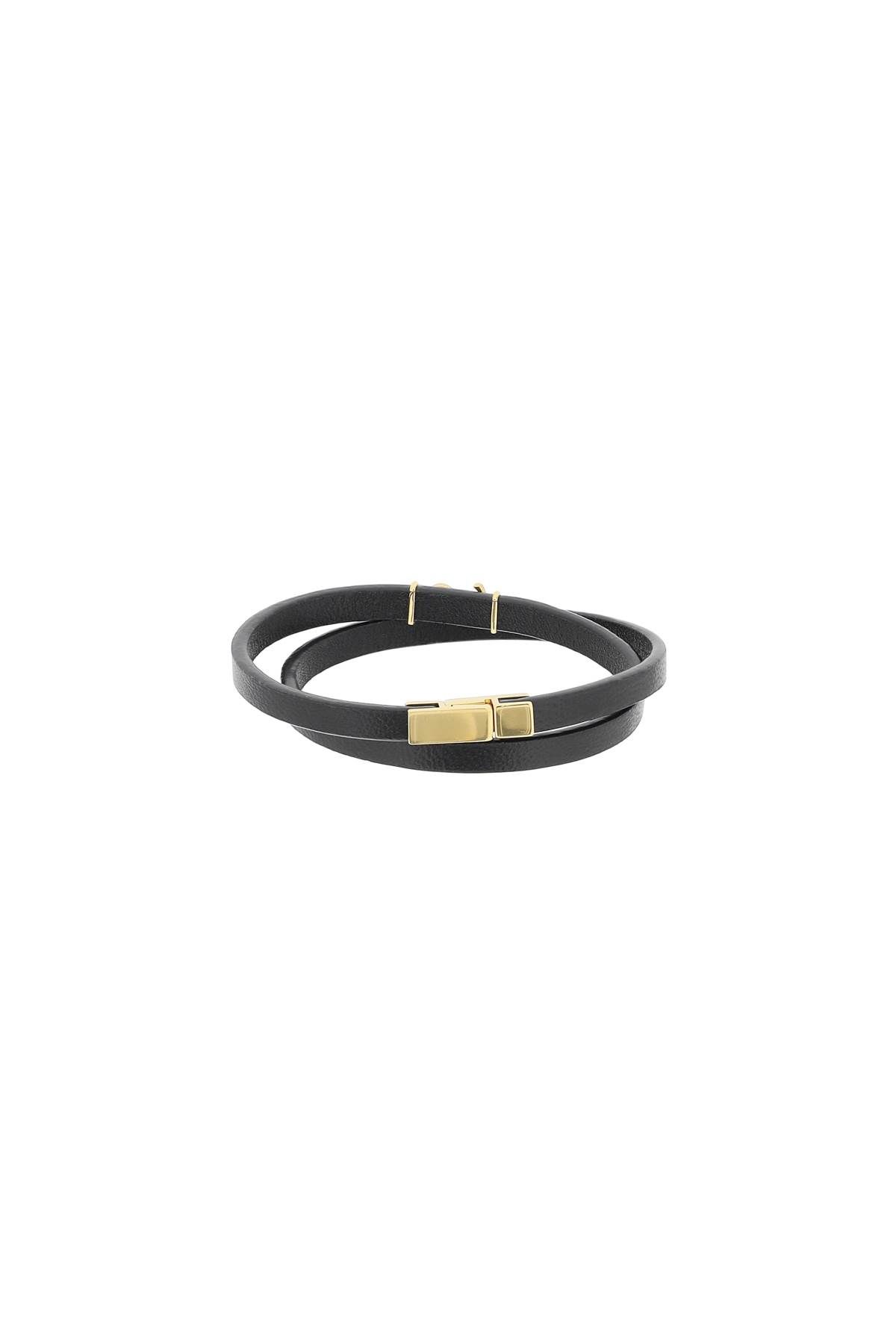 SAINT LAURENT CASSANDRE LEATHER BRACELET FOR 