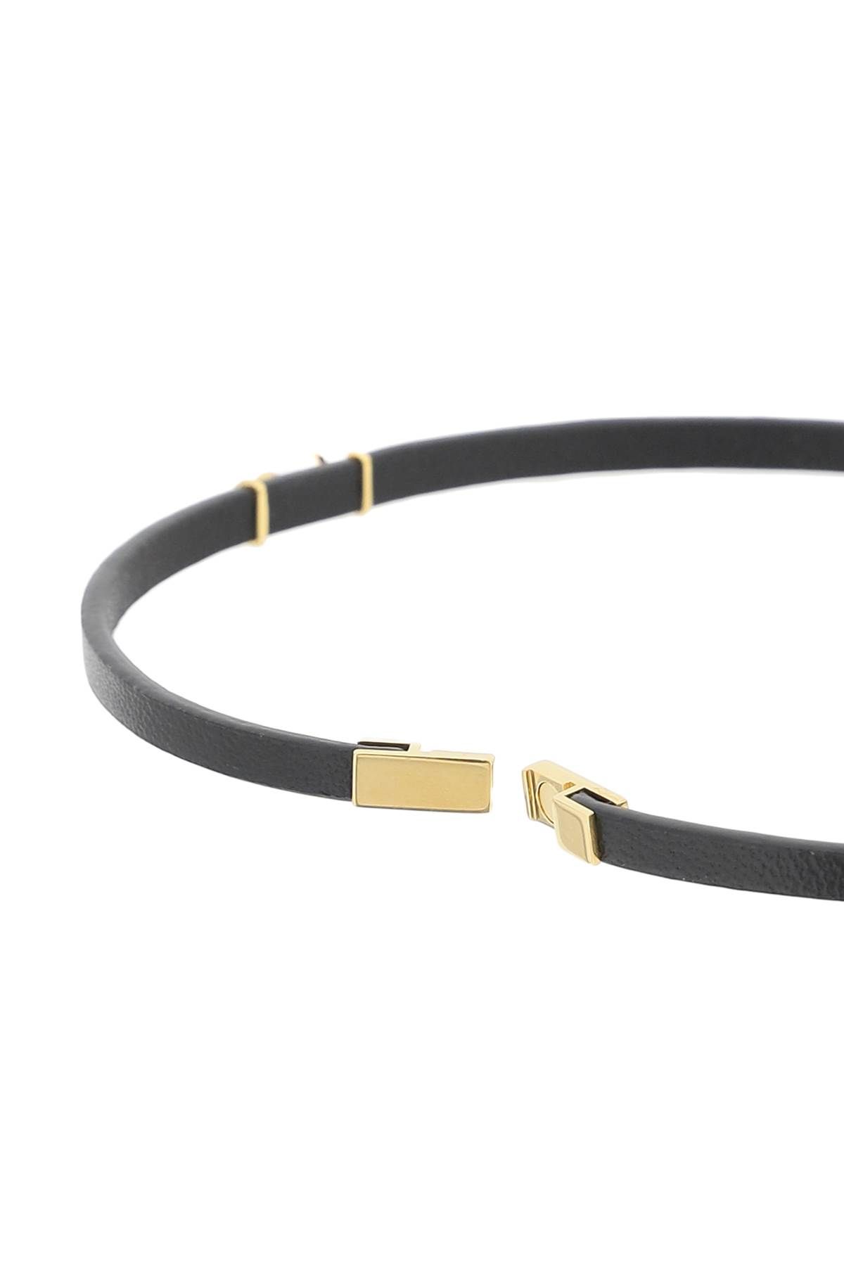 SAINT LAURENT CASSANDRE LEATHER BRACELET FOR 