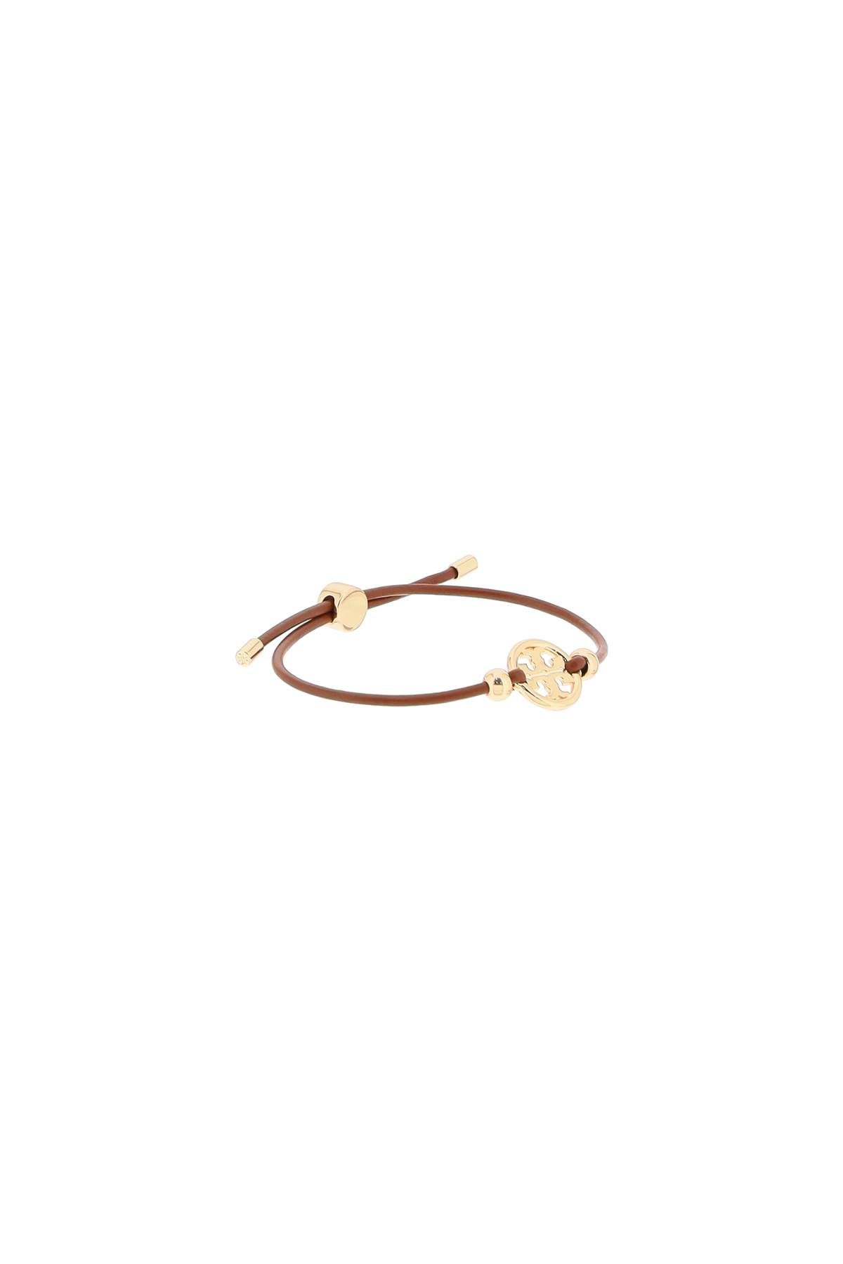 Shop Tory Burch Miller Slider Bracelet In Brown,gold