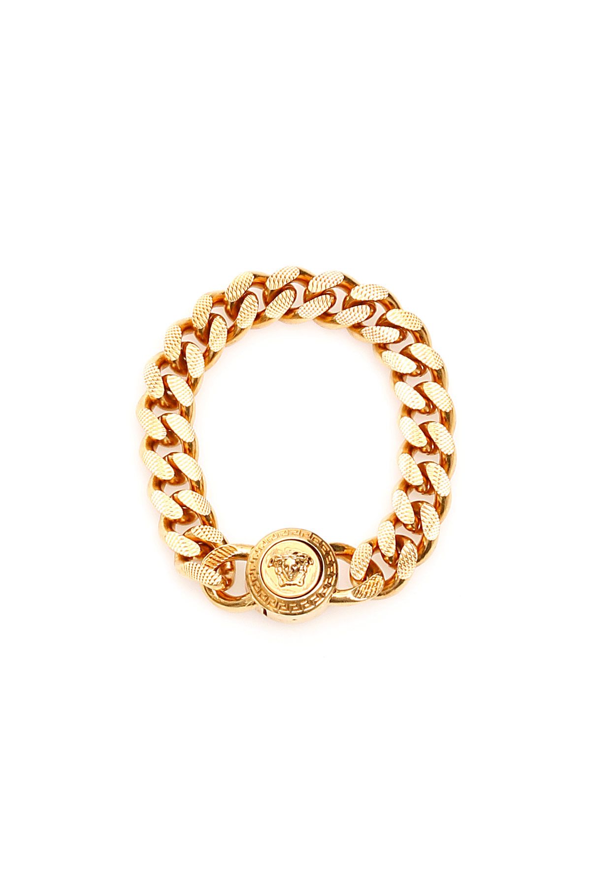 Shop Versace Chain Medusa Bracelet In Gold