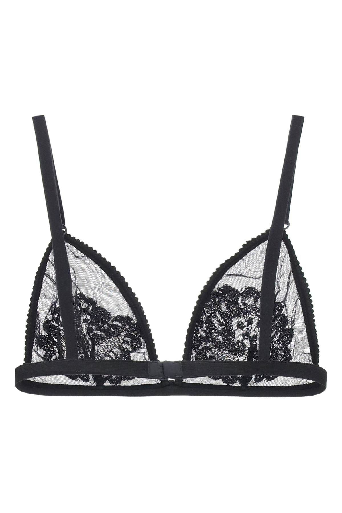 Shop Dolce & Gabbana Soft Cup Triangle Bra For Women In Black