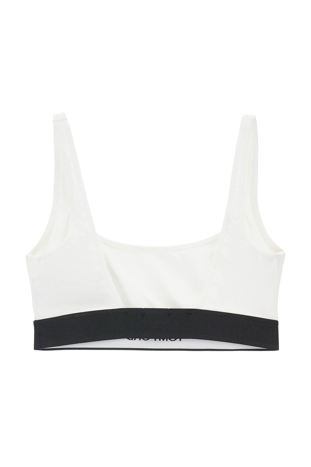 Shop Tom Ford Bralette With Logo Band In White