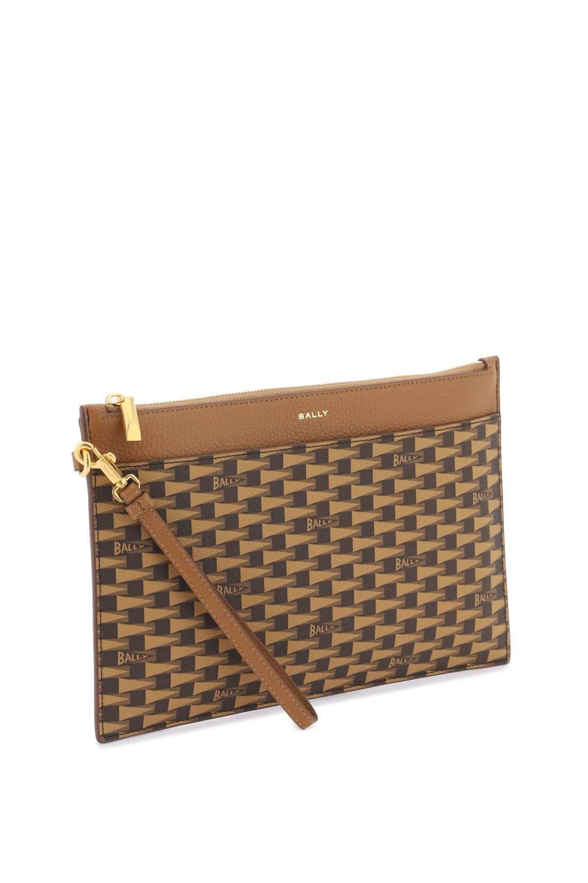 Shop Bally Pennant Pouch In Brown
