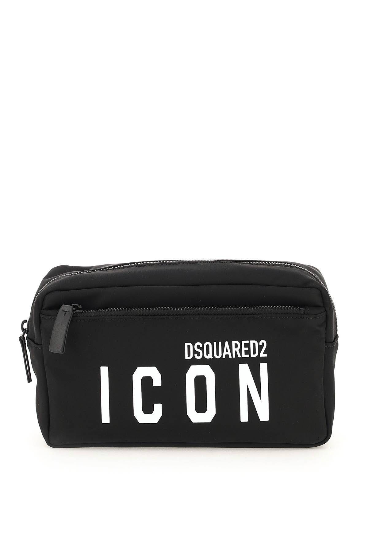 Shop Dsquared2 Nylon Icon Vanity Case In Black