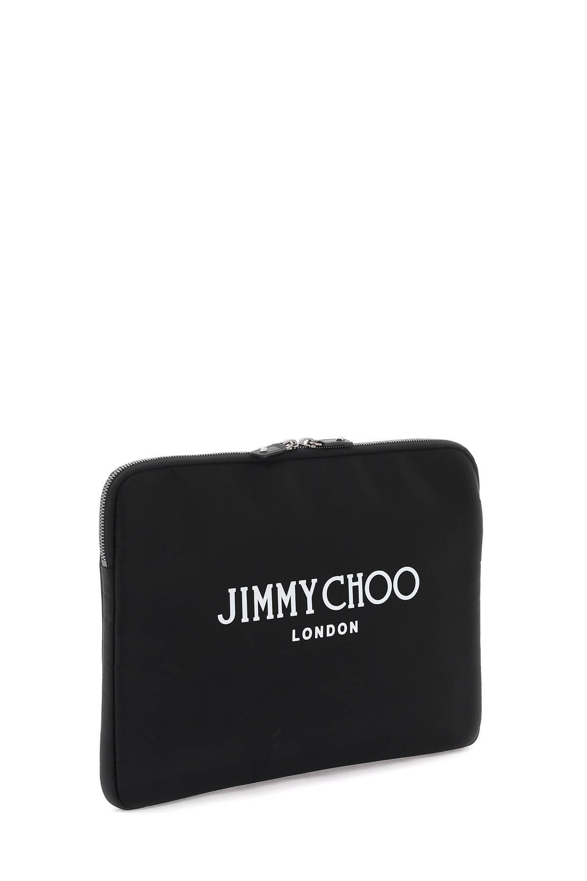 Shop Jimmy Choo Pouch With Logo In Black