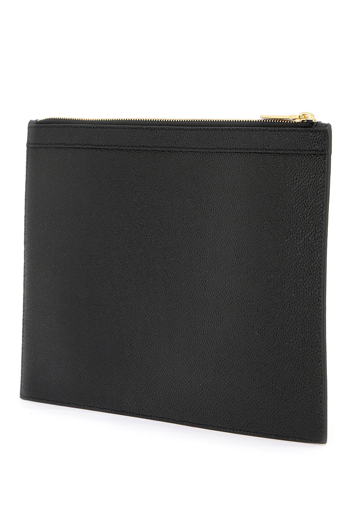 Shop Thom Browne Leather Small Document Holder In Black