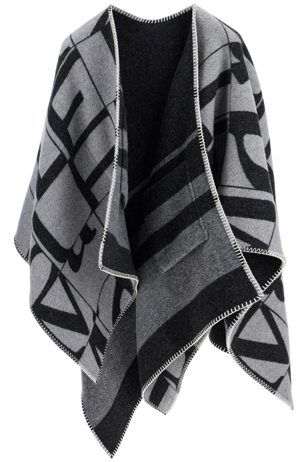 Max Mara Reversible Deremi Cape In Black