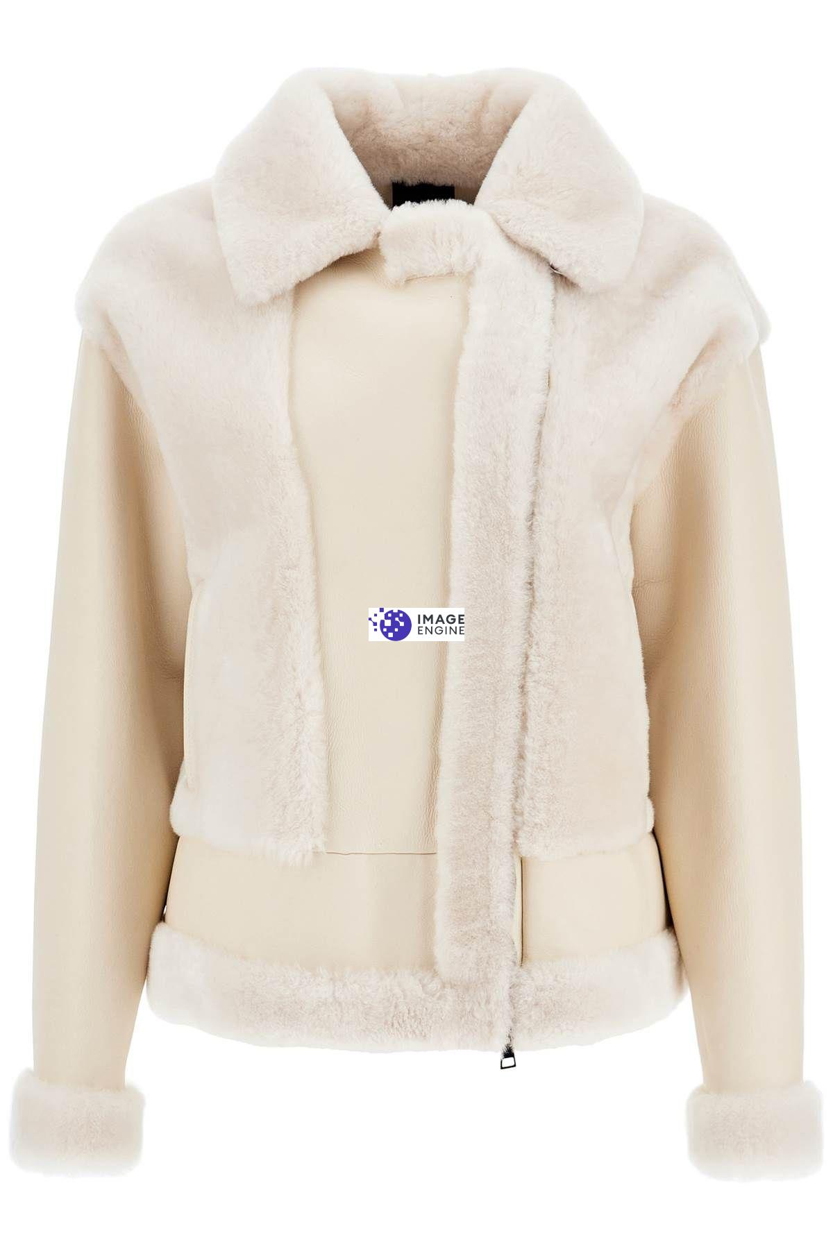 Blancha Shearling Jacket In White