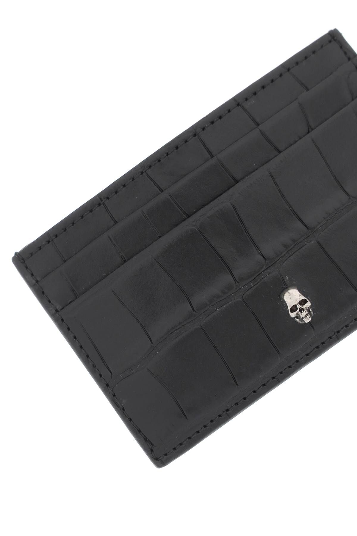 Shop Alexander Mcqueen Skull Cardholder In Black