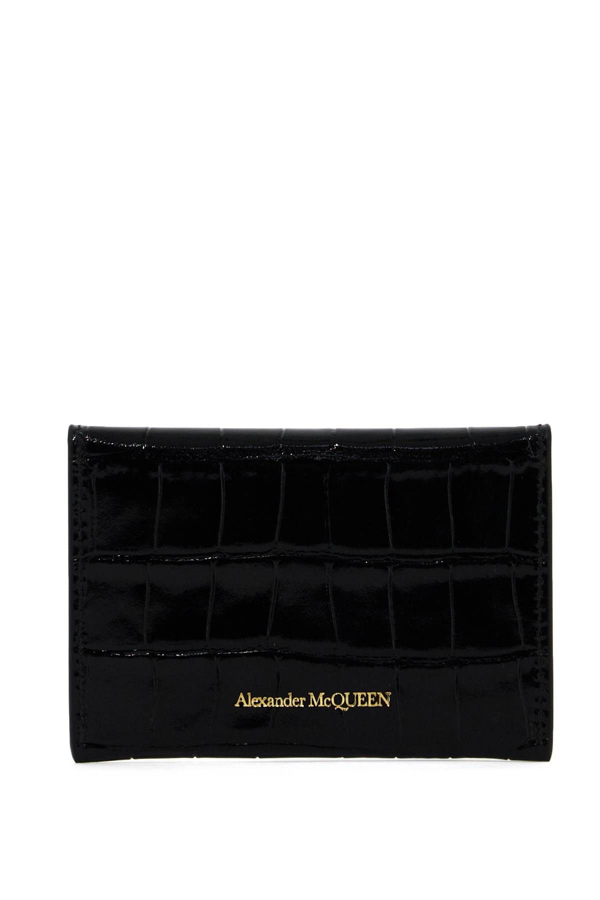 Shop Alexander Mcqueen Envelope Skull Cardholder In Black