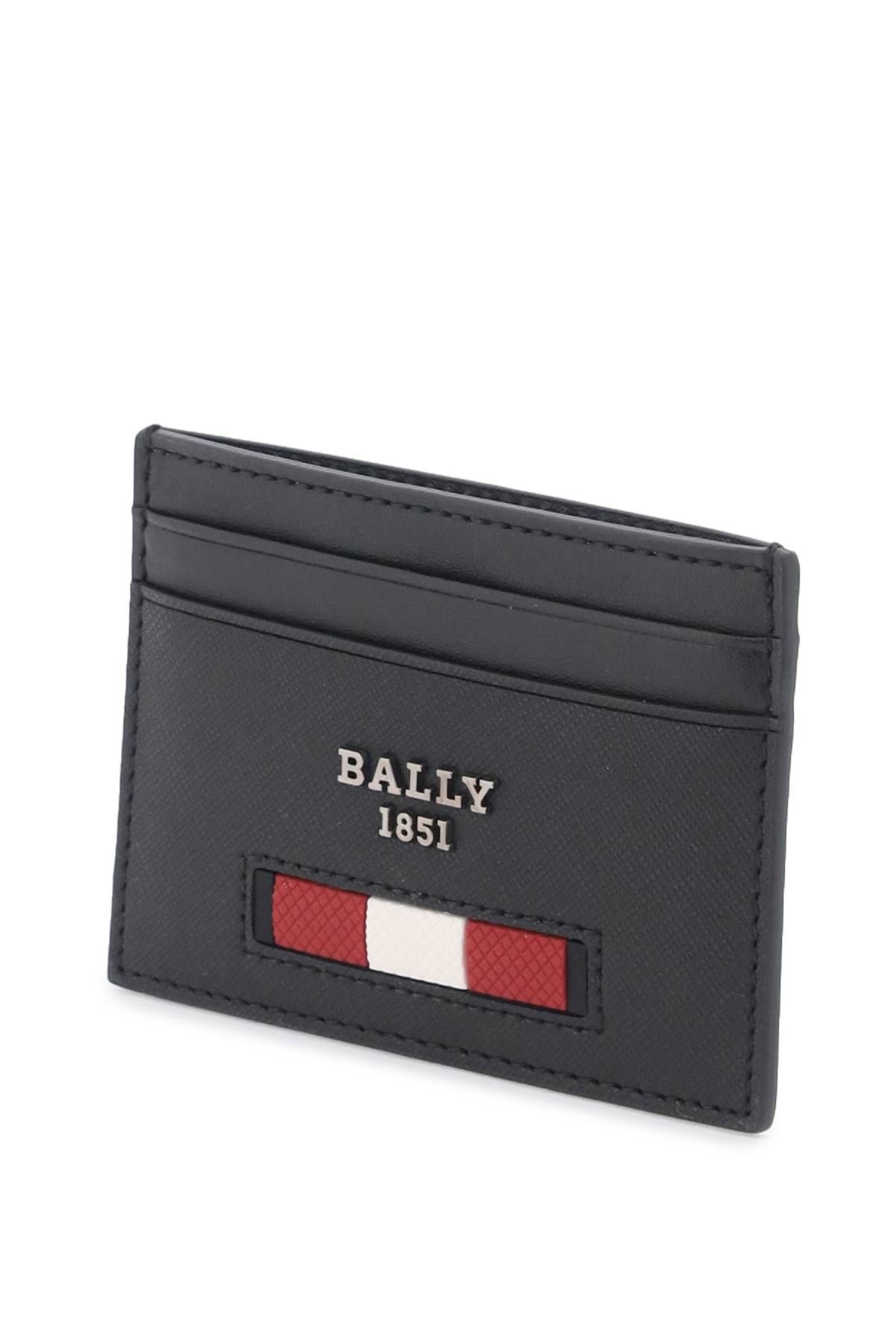 Shop Bally Leather Bhar Cardholder In Black