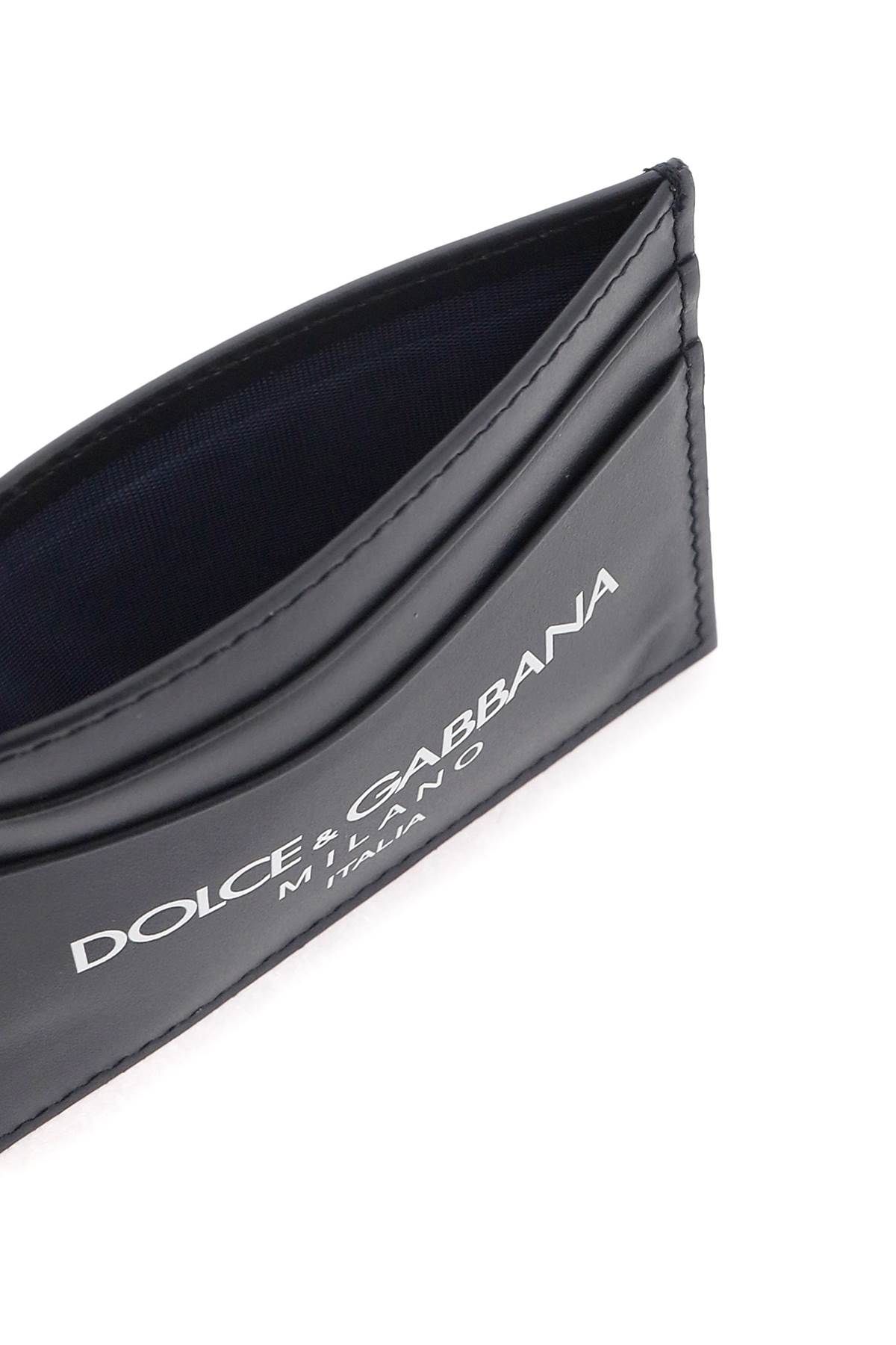 Shop Dolce & Gabbana Logo Leather Cardholder In Blue
