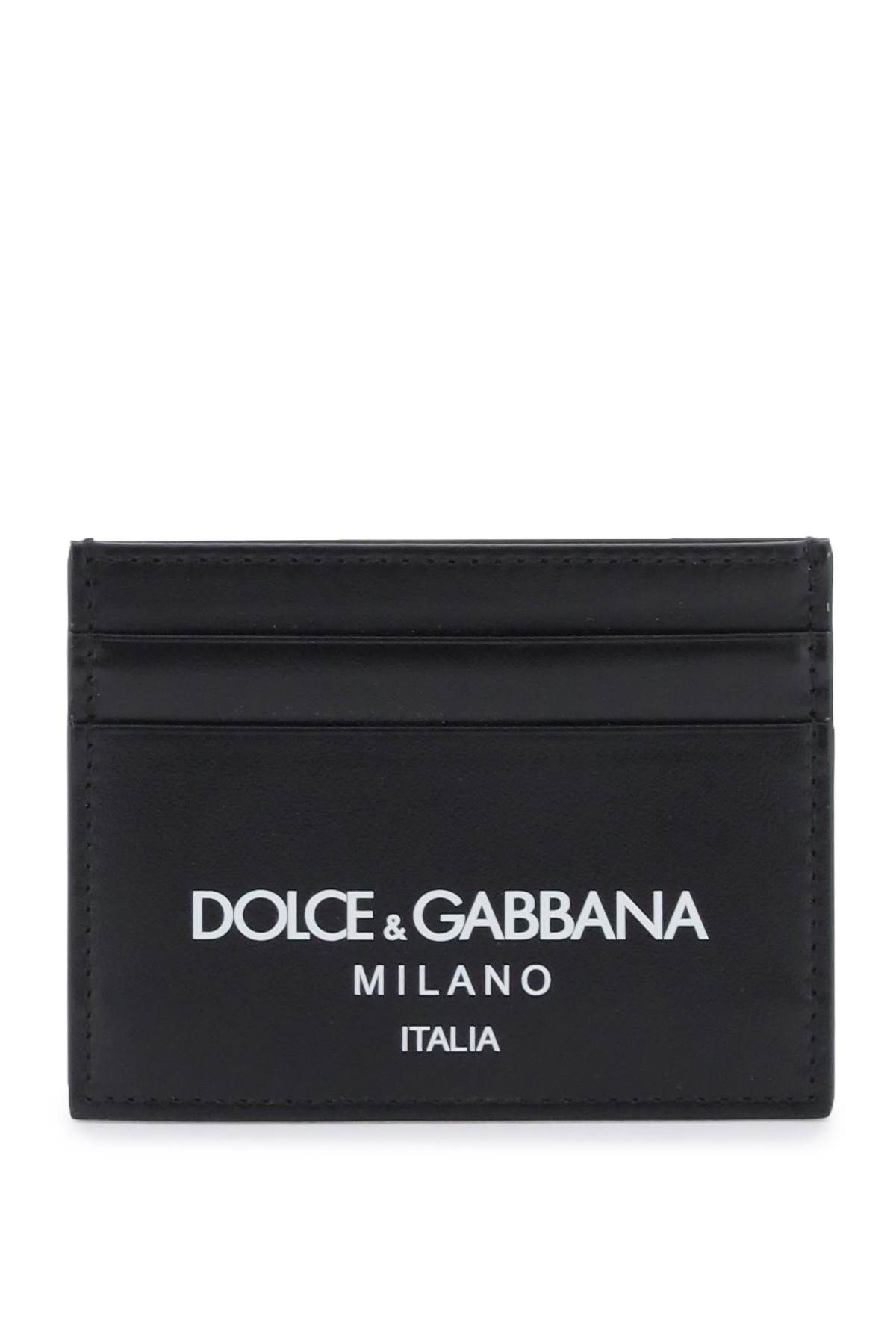 Shop Dolce & Gabbana Logo Leather Cardholder In Black