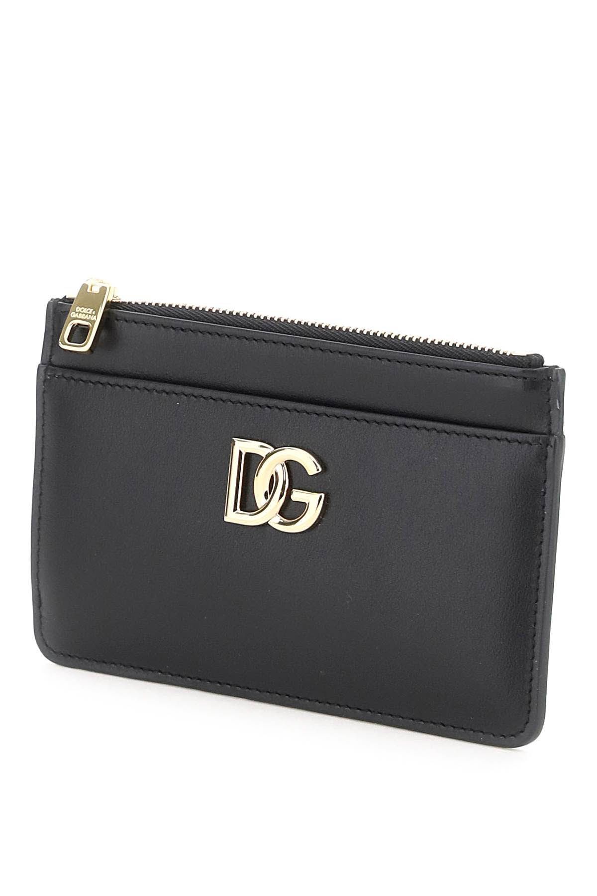 Shop Dolce & Gabbana Dg Zippered Cardholder In Black