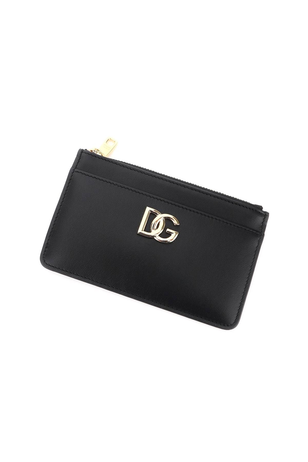 Shop Dolce & Gabbana Dg Zippered Cardholder In Black