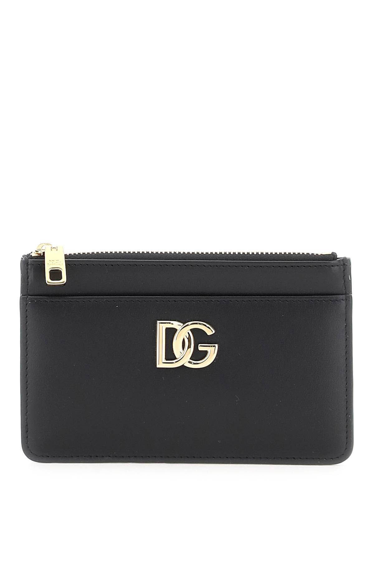 Shop Dolce & Gabbana Dg Zippered Cardholder In Black