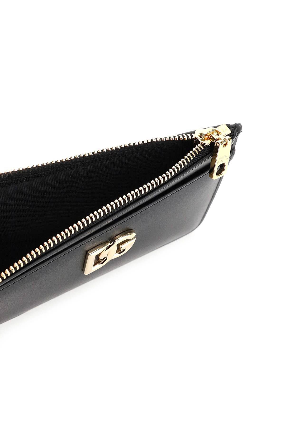 Shop Dolce & Gabbana Dg Zippered Cardholder In Black