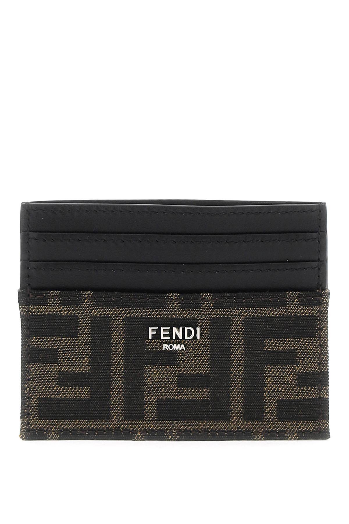 Shop Fendi Ff Cardholder In Brown,black