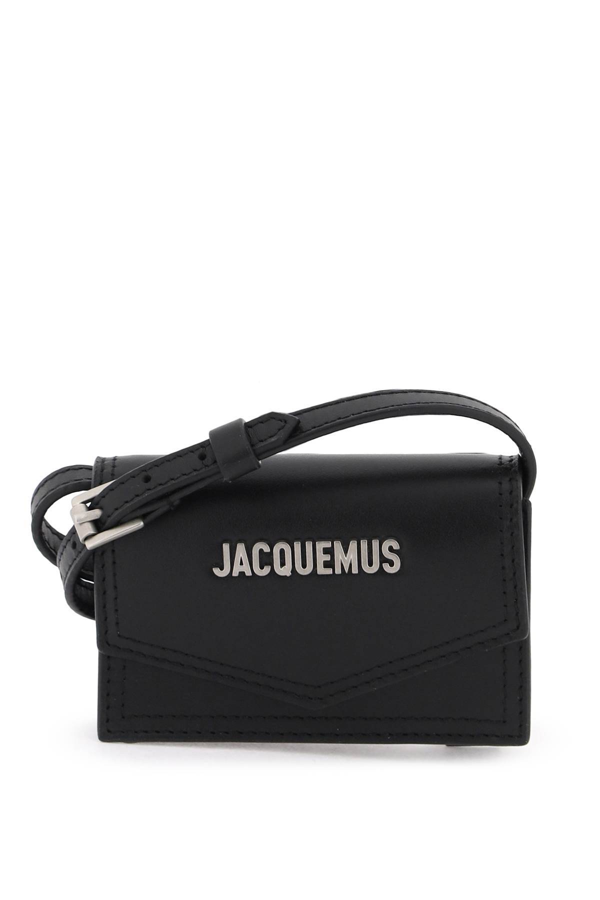 Shop Jacquemus 'le Porte Azur' Crossbody Cardholder In Black