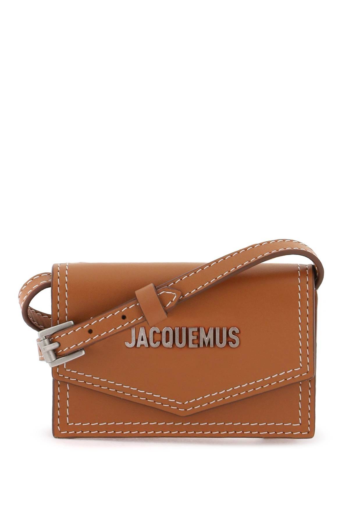 Shop Jacquemus 'le Porte Azur' Crossbody Cardholder In Brown