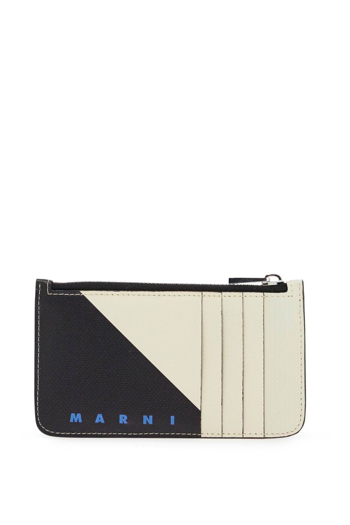 Shop Marni Bicolor Tribeca Card In Black