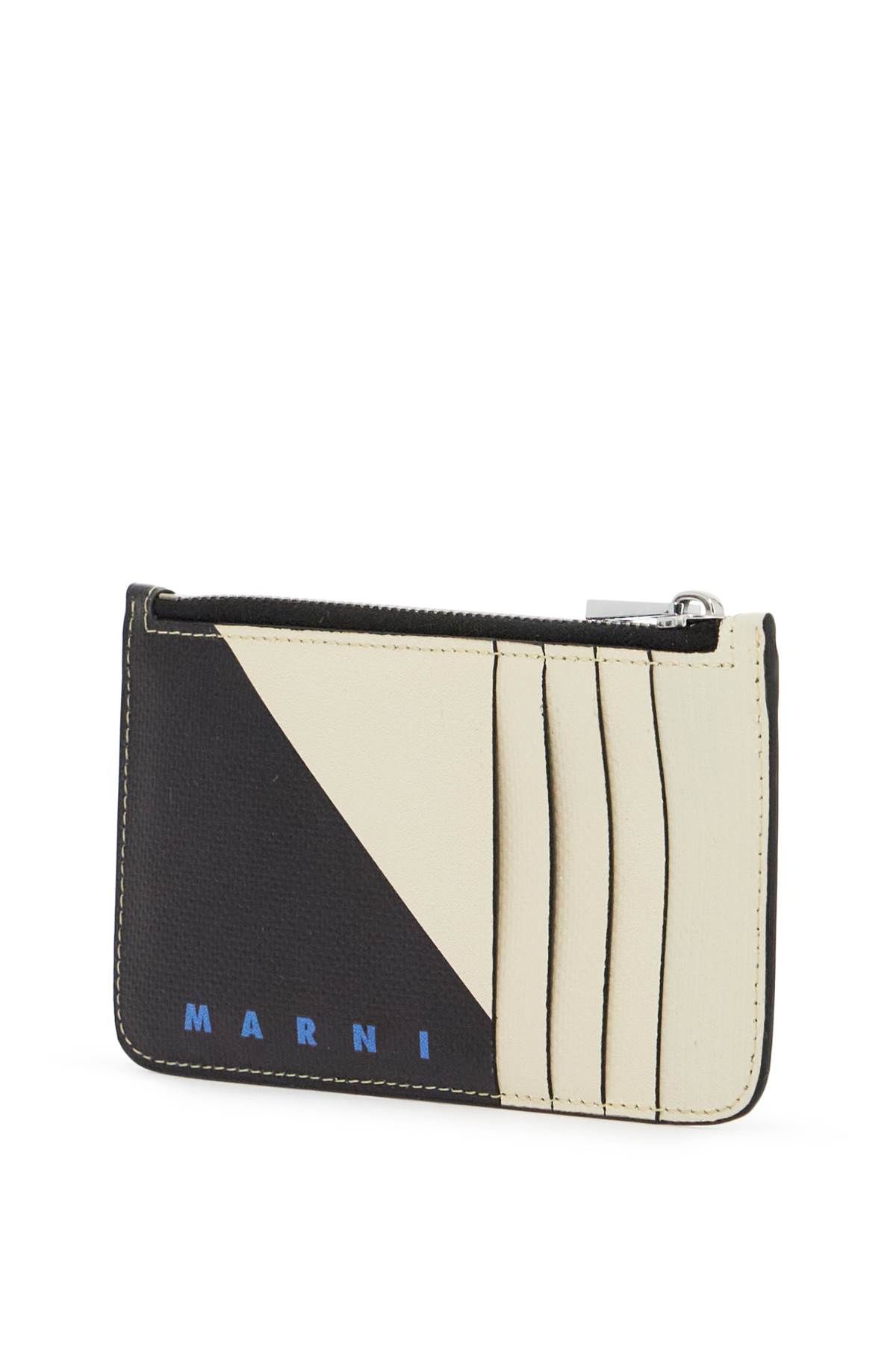 Shop Marni Bicolor Tribeca Card In Black