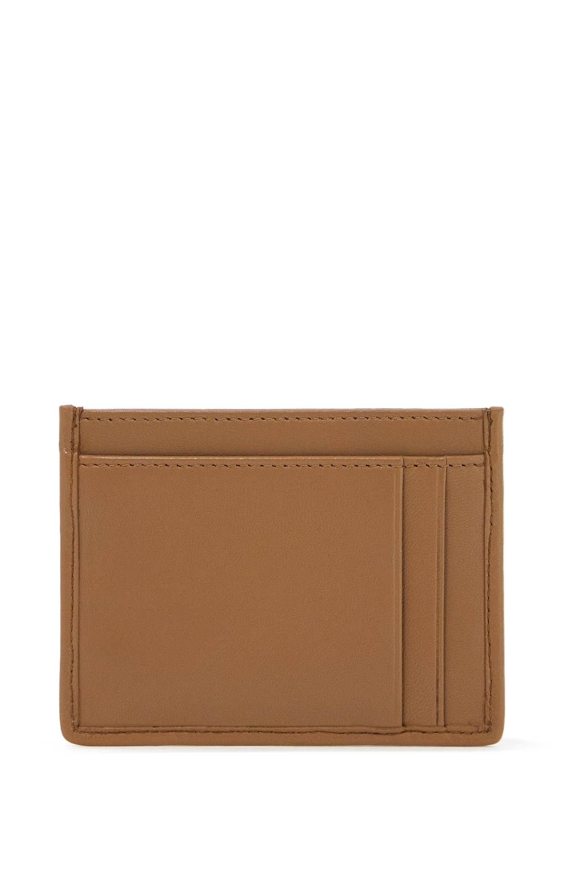 Shop Miu Miu Matelassé Nappa Leather Cardholder In Brown