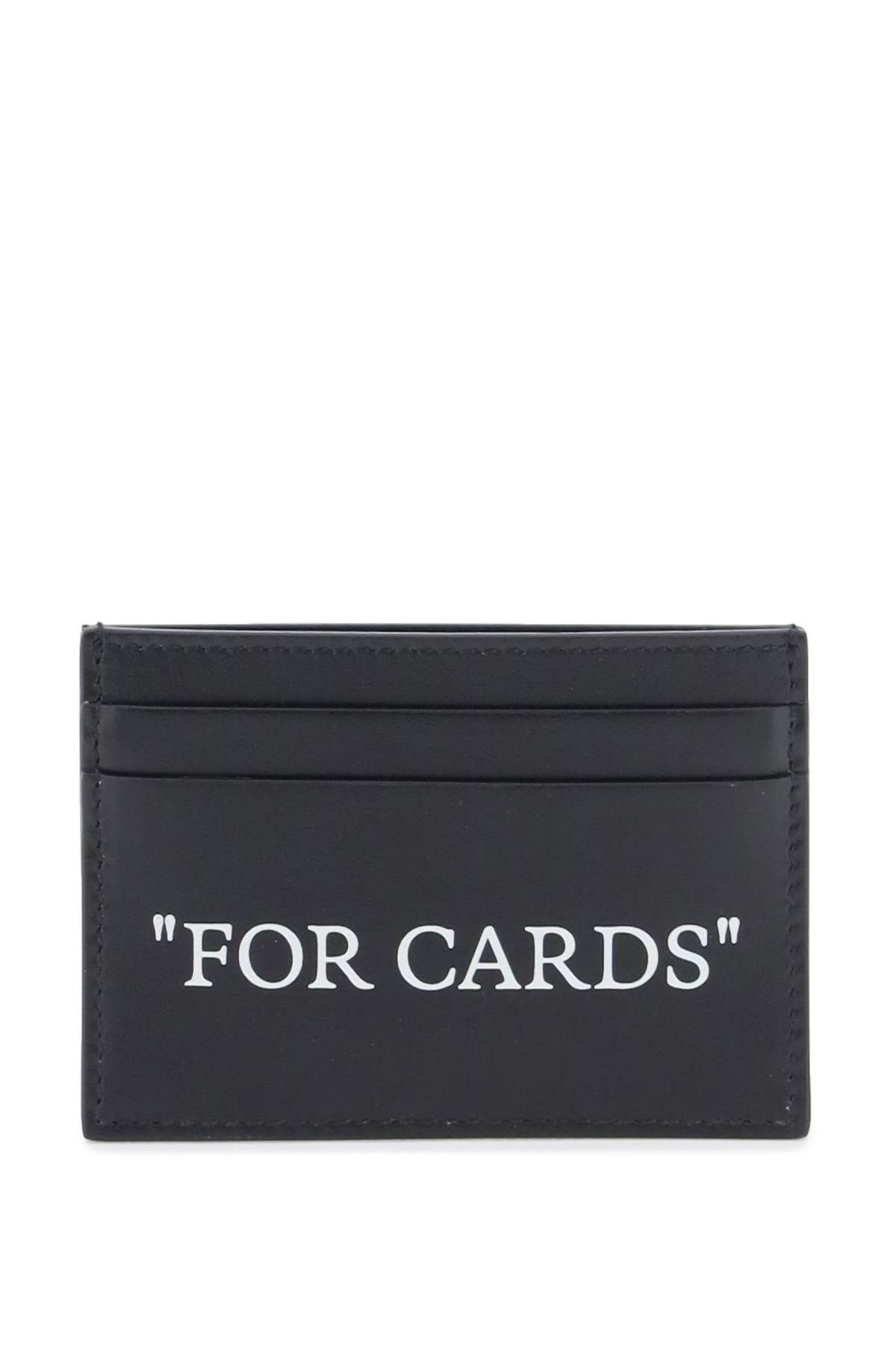 Shop Off-white Bookish Card Holder With Lettering In Black