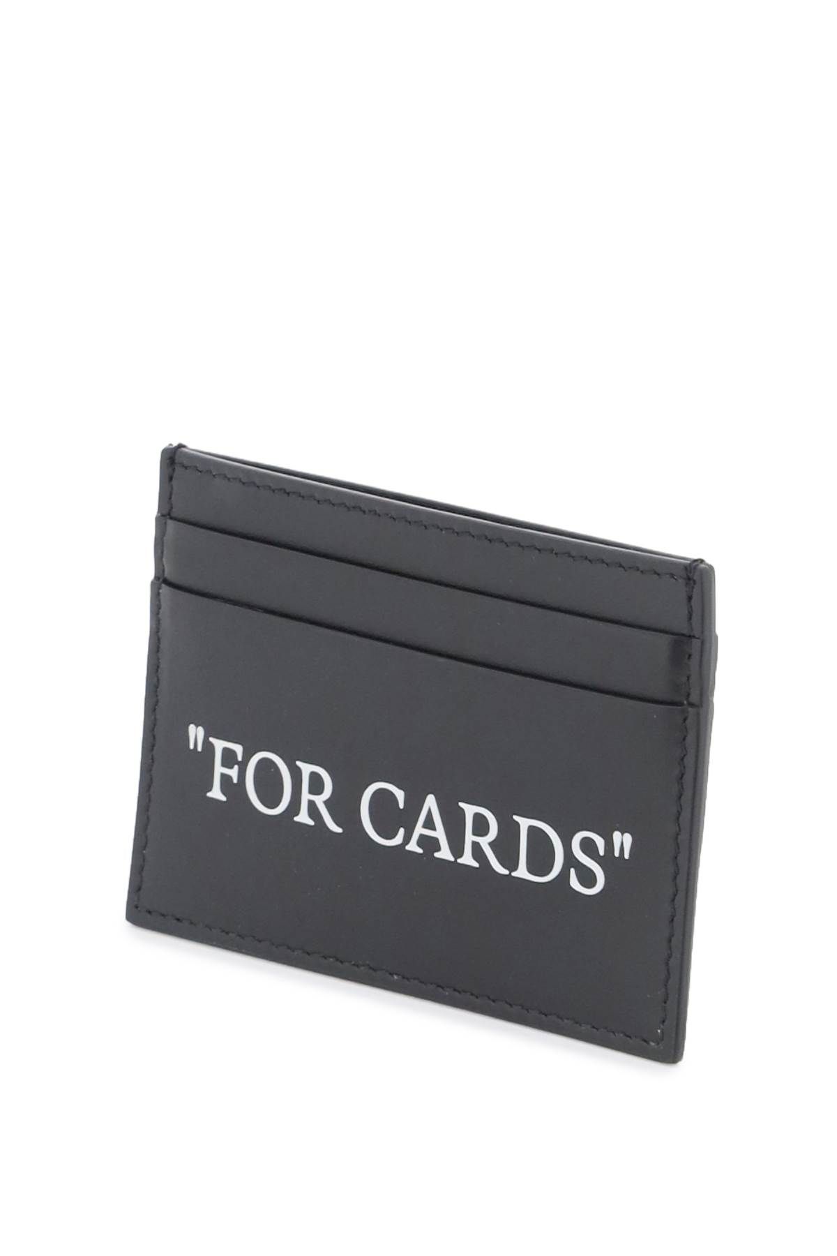 Shop Off-white Bookish Card Holder With Lettering In Black