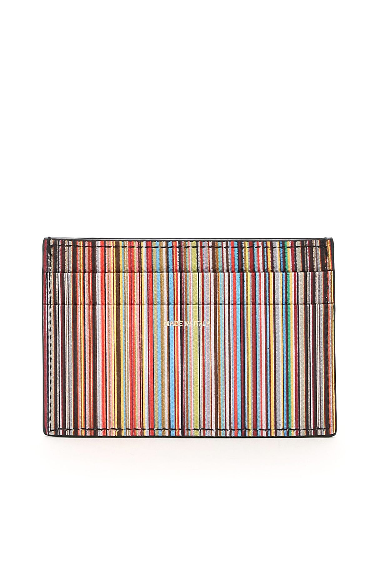 Shop Paul Smith Signature Stripe Cardholder In Black