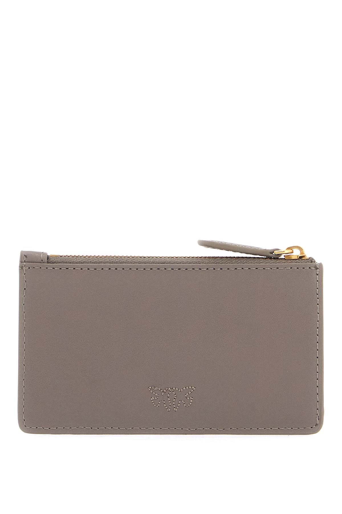 Shop Pinko Love Birds Diamond Card Holder In Grey