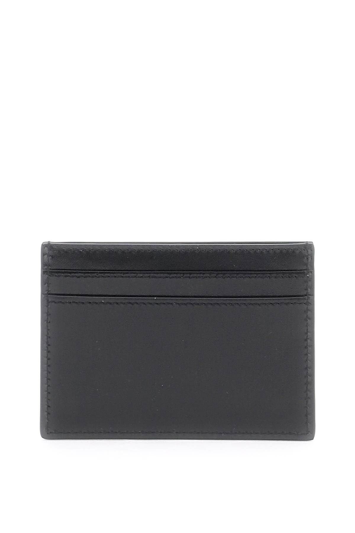 Shop Saint Laurent Smooth Leather Cassandre Cardholder In Black