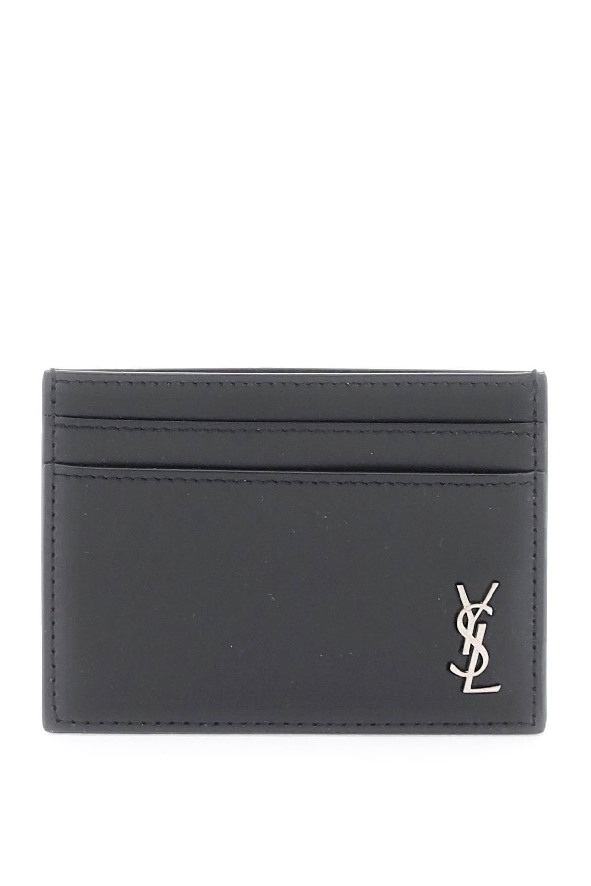 Shop Saint Laurent Cassandre Cardholder In Black